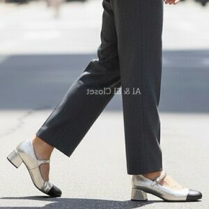 Marc Fisher LTD Marla Metallic Gold Mary Jane Block Heel Shoes Size 7.5M NWT